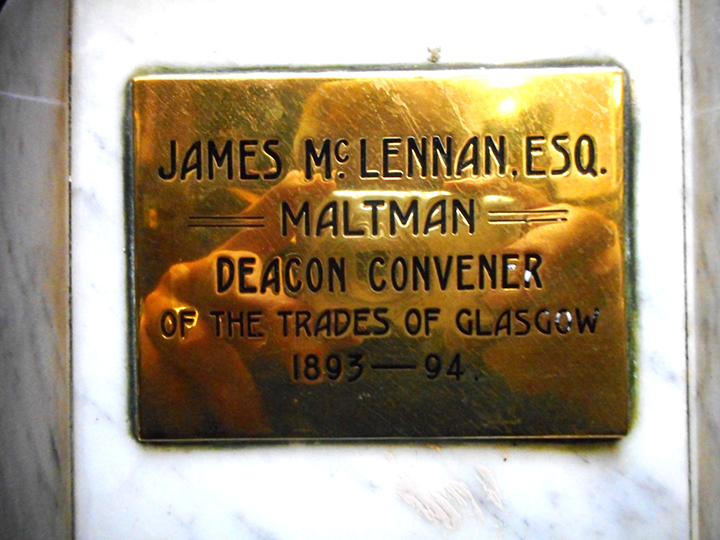Photo of photos/James McLennan 1838-1899 bust Trades Hall Gla plaque